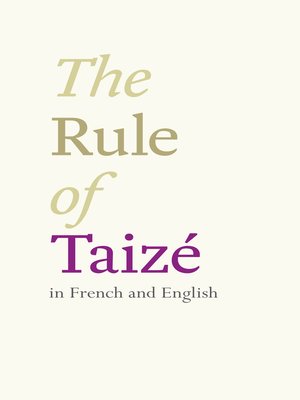 cover image of The Rule of Taizé